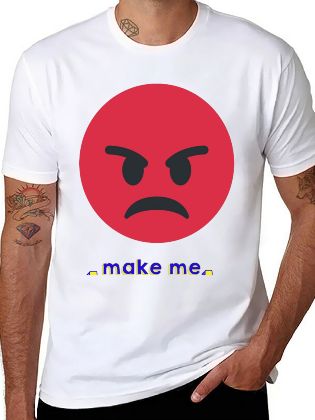 Angry Emoji Make Me Black T-Shirt