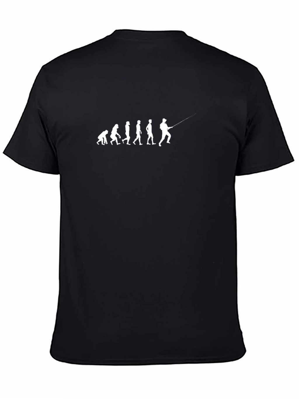 Evolution of Fishing T-Shirt - Black Cotton Tee