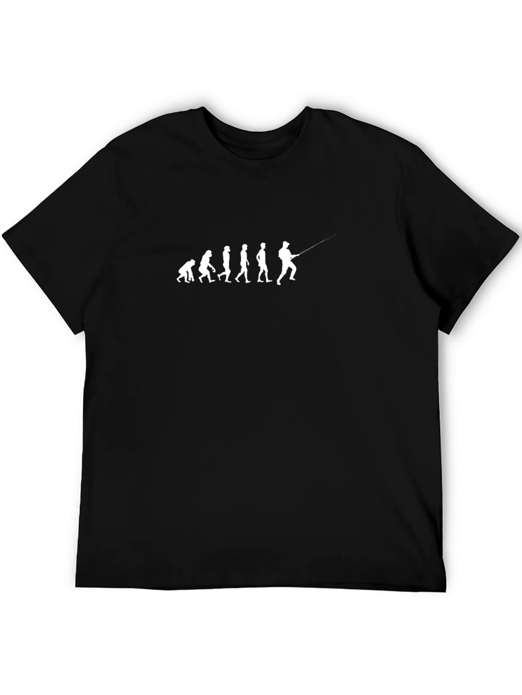 Evolution of Fishing T-Shirt - Black Cotton Tee