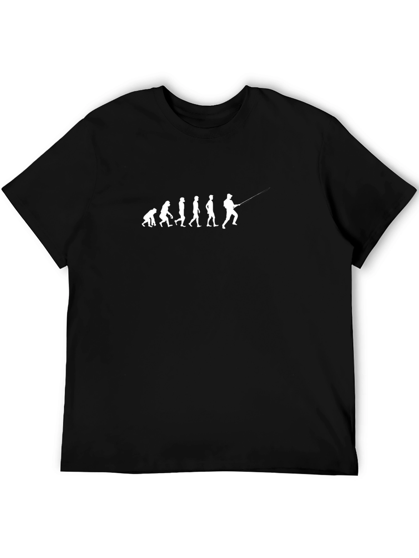 Evolution of Fishing T-Shirt - Black Cotton Tee