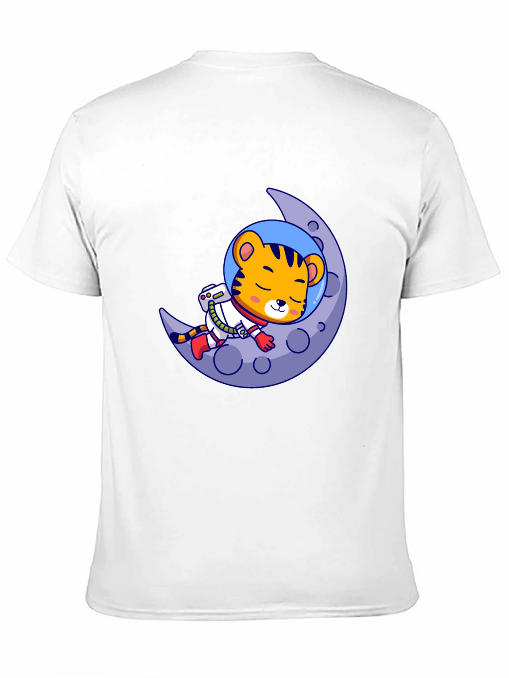 Tiger Astronaut Moon Graphic Tee - Black