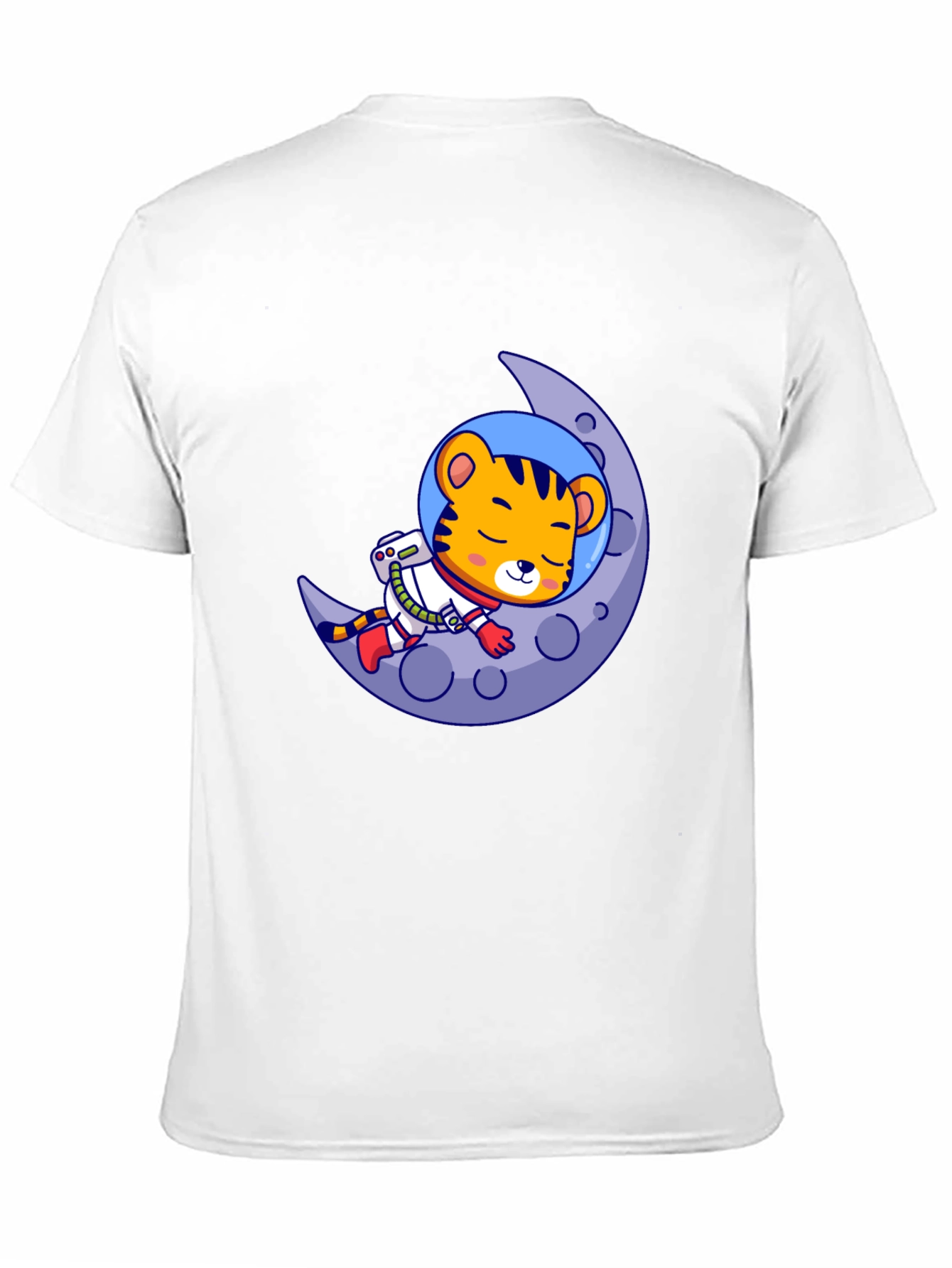 Tiger Astronaut Moon Graphic Tee - Black