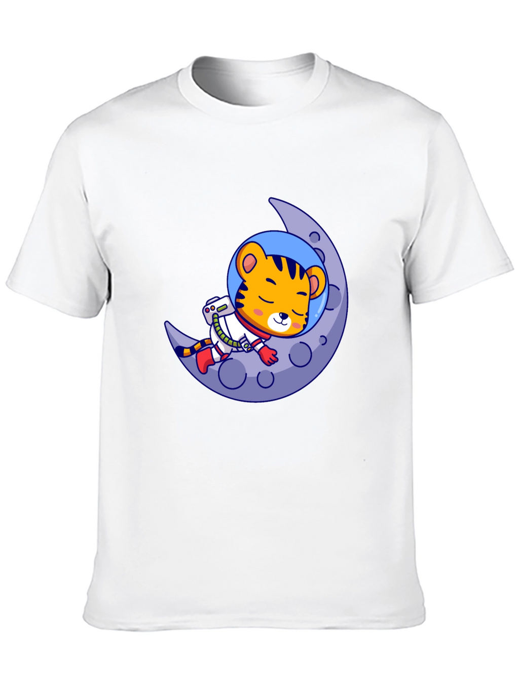 Tiger Astronaut Moon Graphic Tee - Black