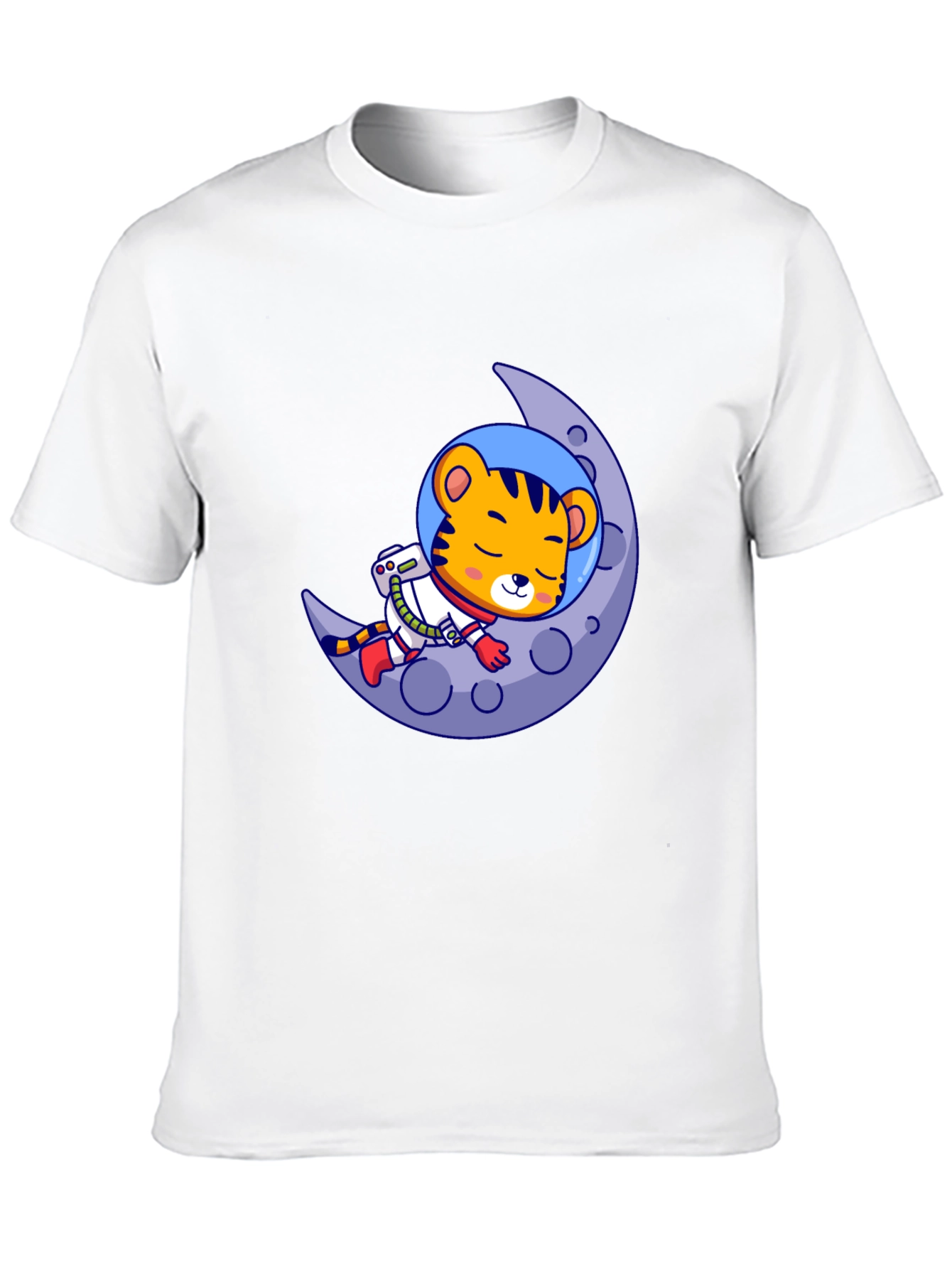 Tiger Astronaut Moon Graphic Tee - Black