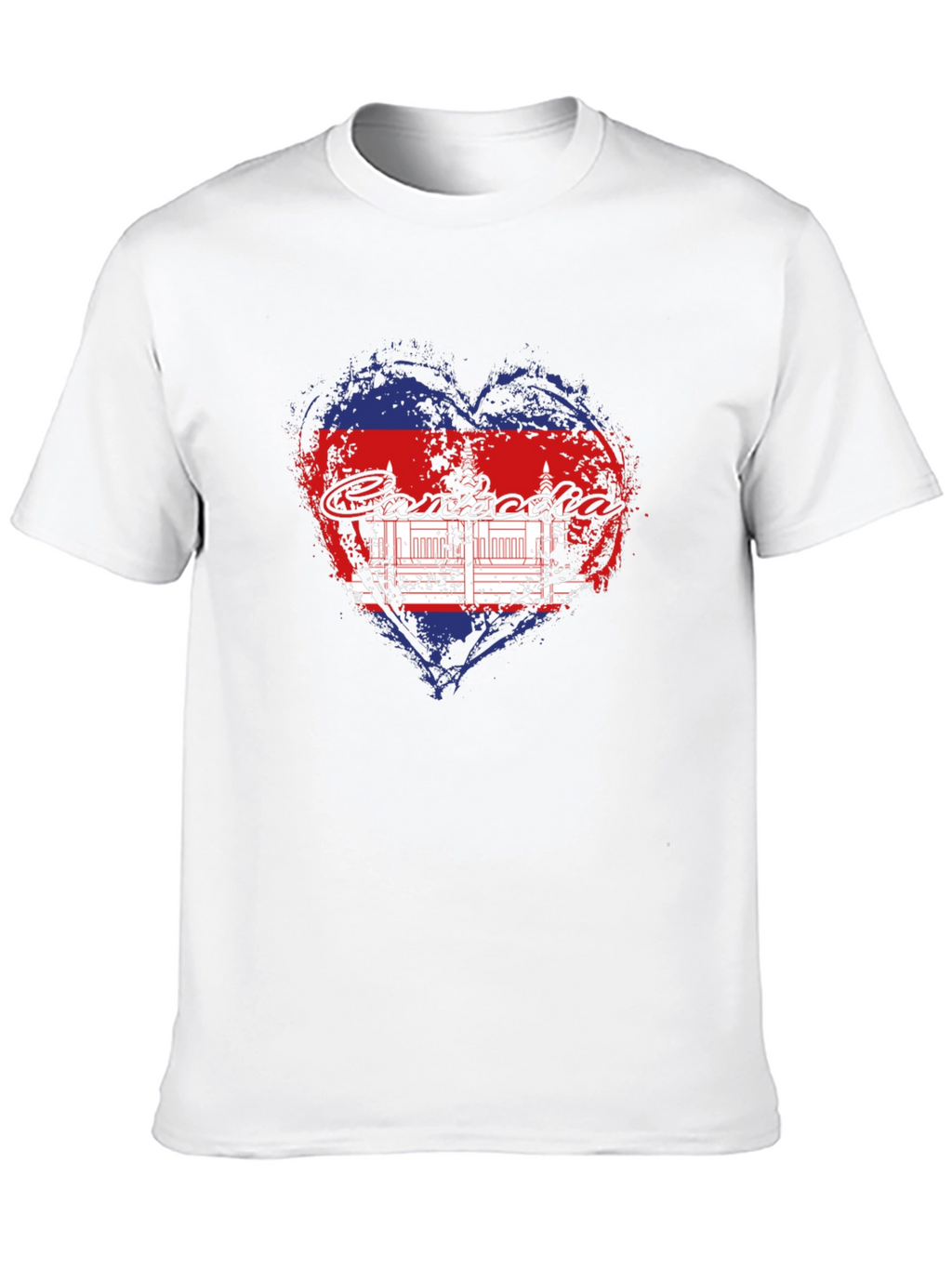 Cambodia Heart Flag Graphic T-Shirt