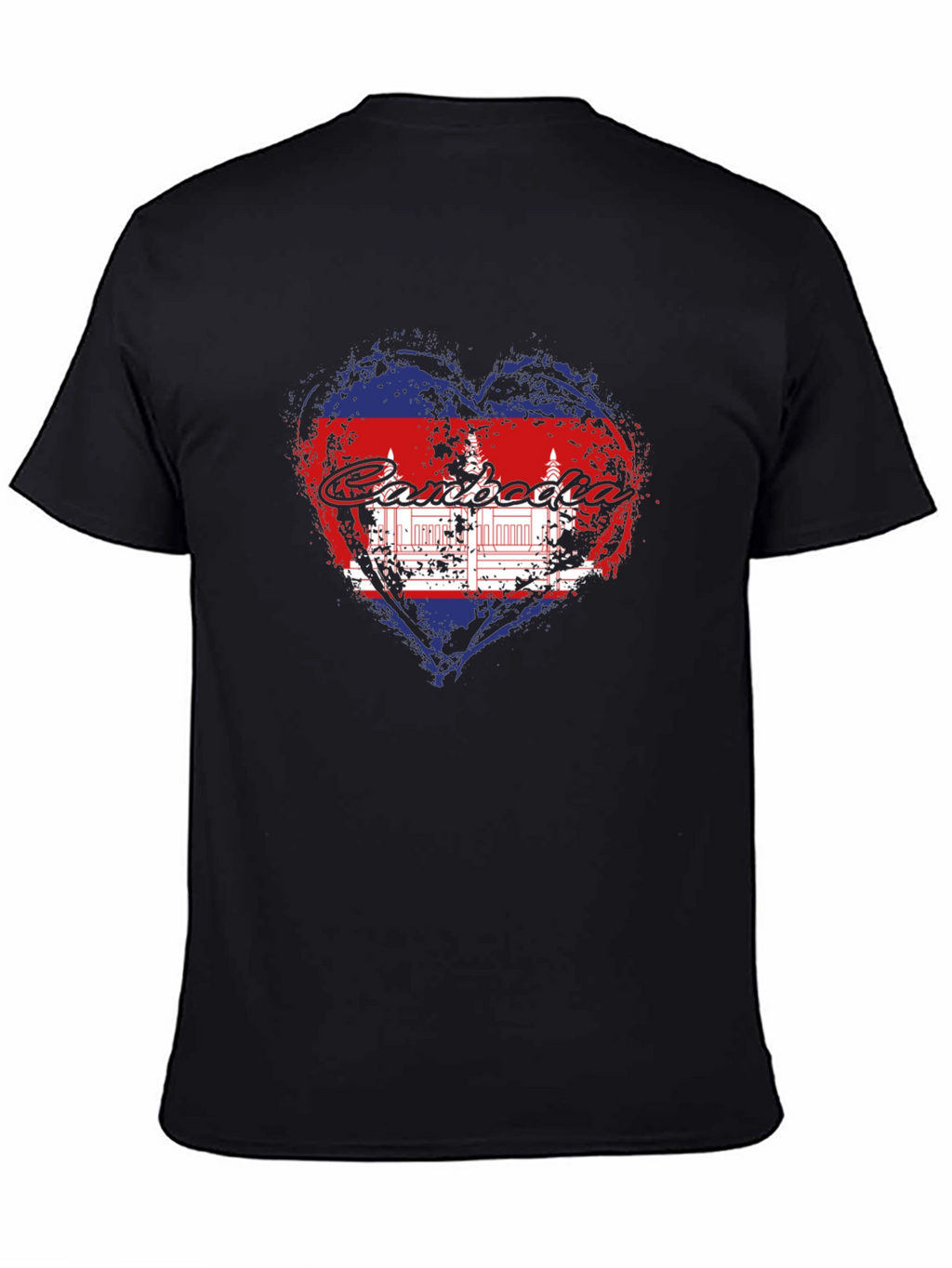 Cambodia Heart Flag Graphic T-Shirt