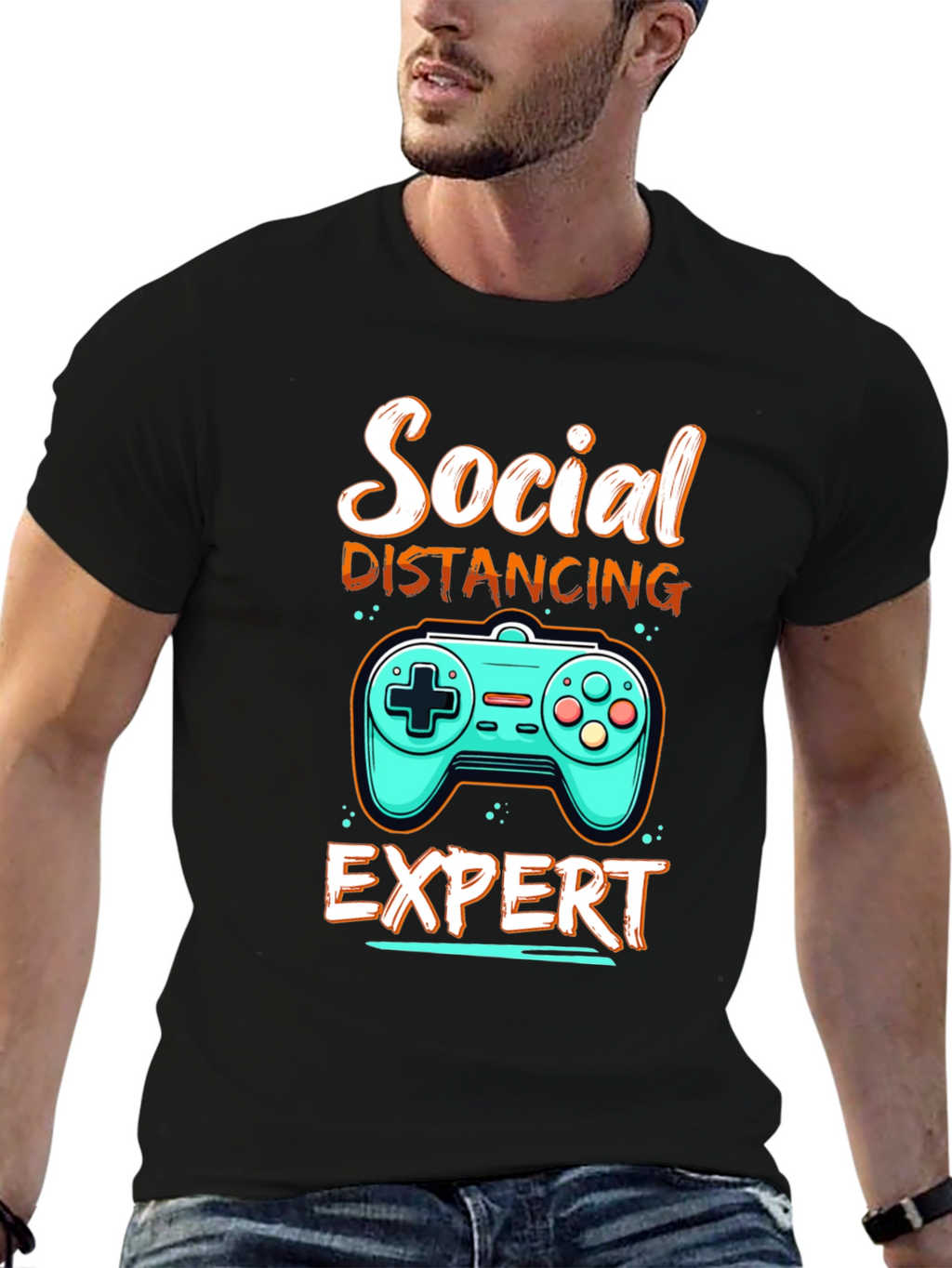 Social Distancing Expert Gamer T-Shirt
