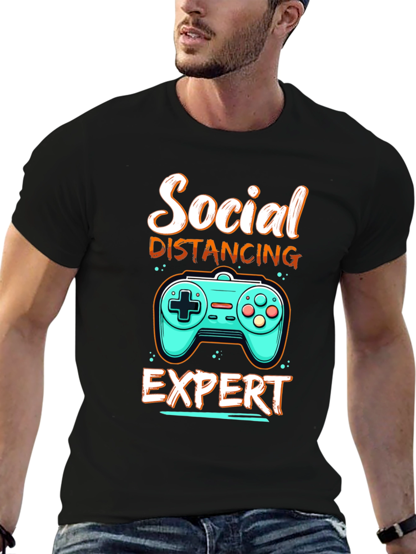 Social Distancing Expert Gamer T-Shirt