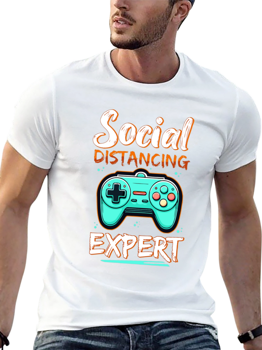 Social Distancing Expert Gamer T-Shirt