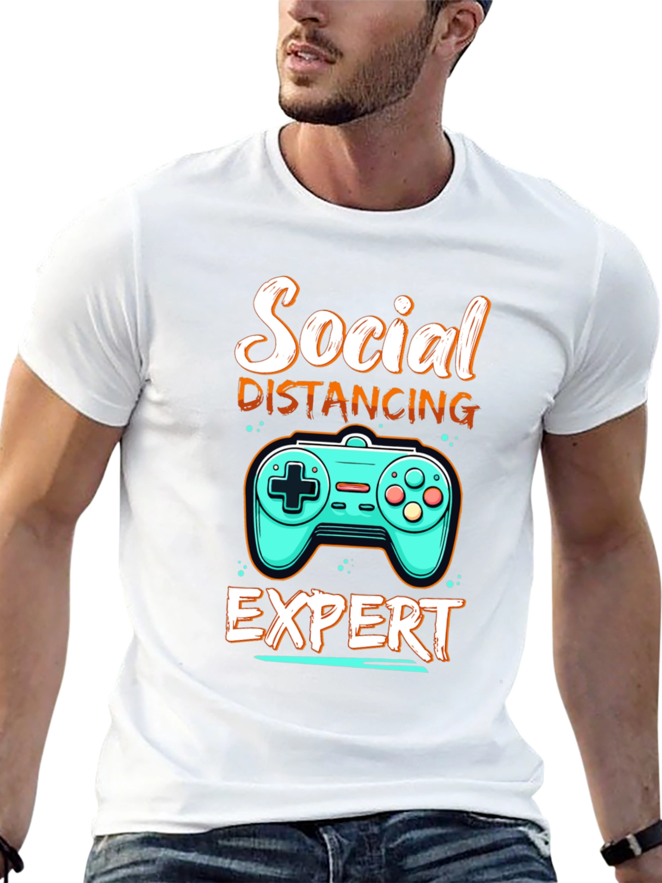 Social Distancing Expert Gamer T-Shirt