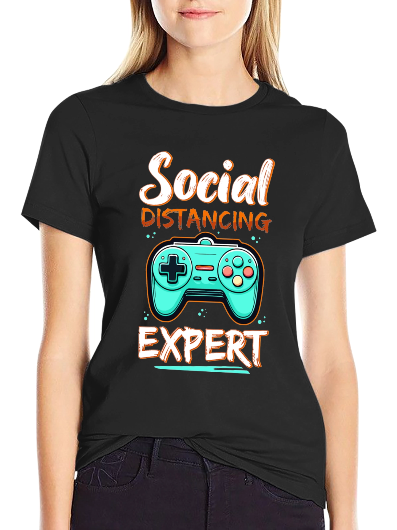 Social Distancing Expert Gamer T-Shirt