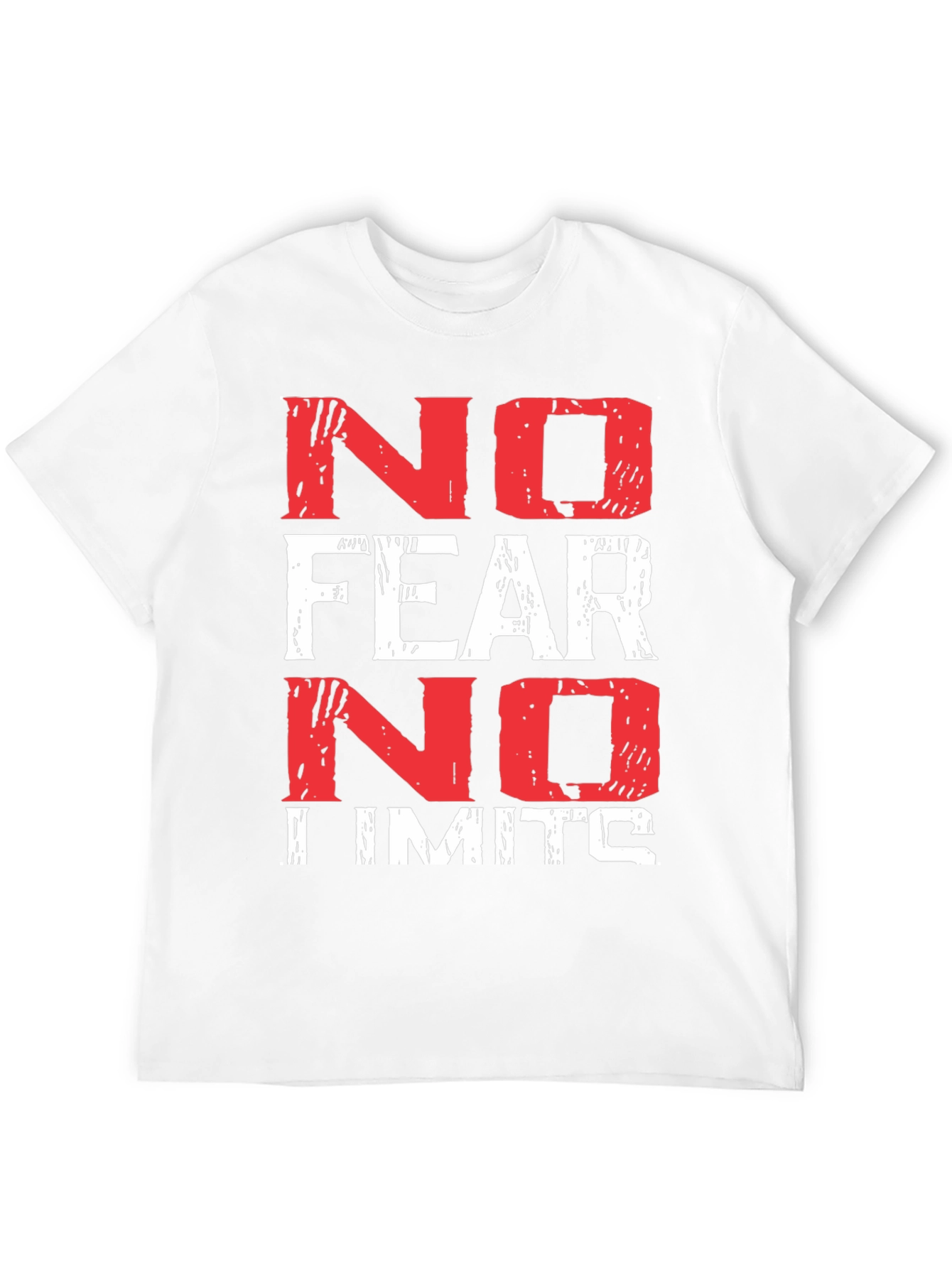 No Fear No Limits Black Graphic T-Shirt