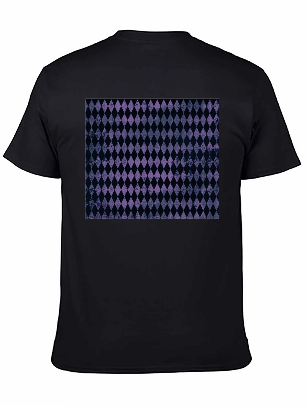 Diamond Pattern Black T-Shirt