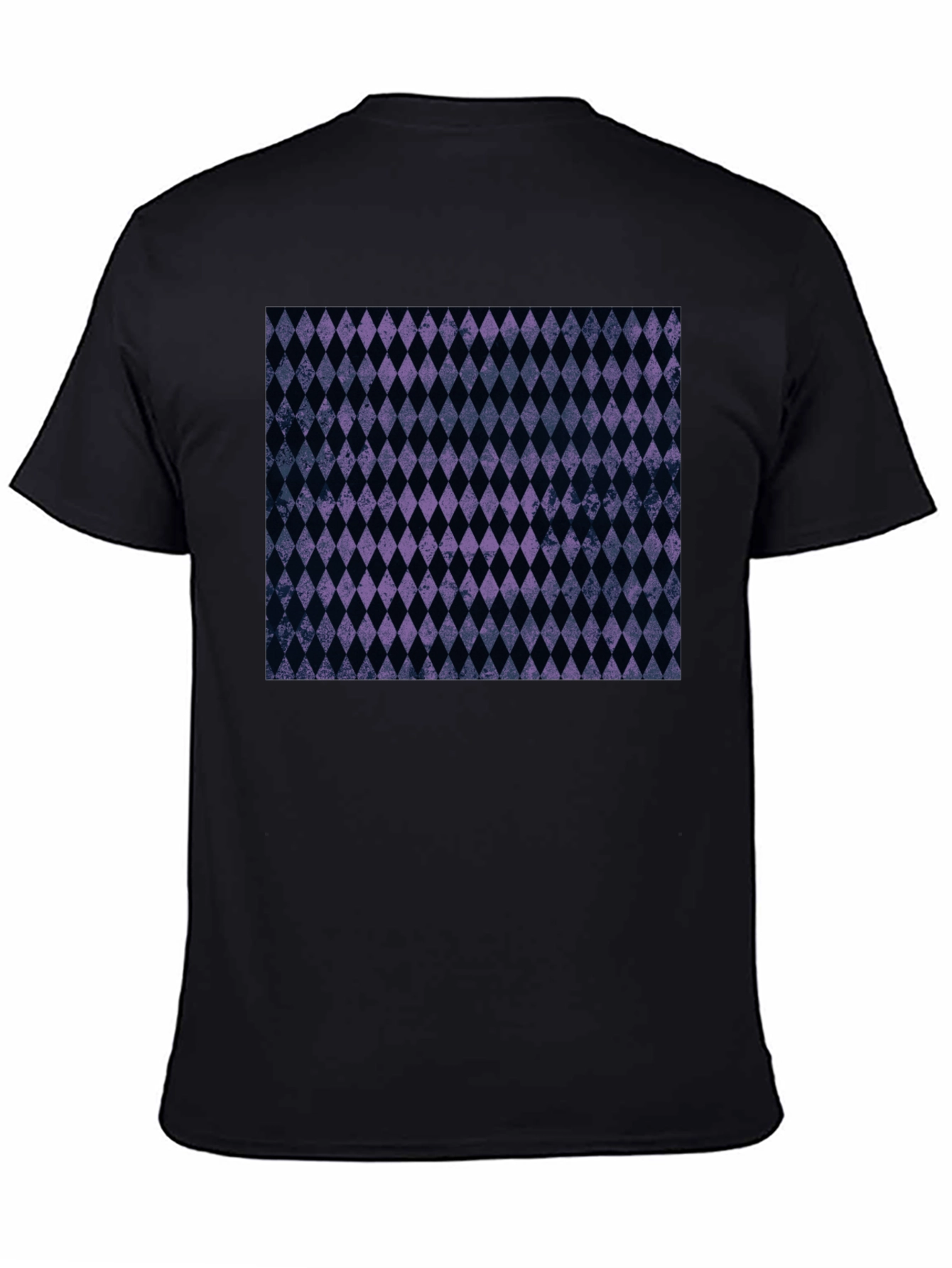 Diamond Pattern Black T-Shirt
