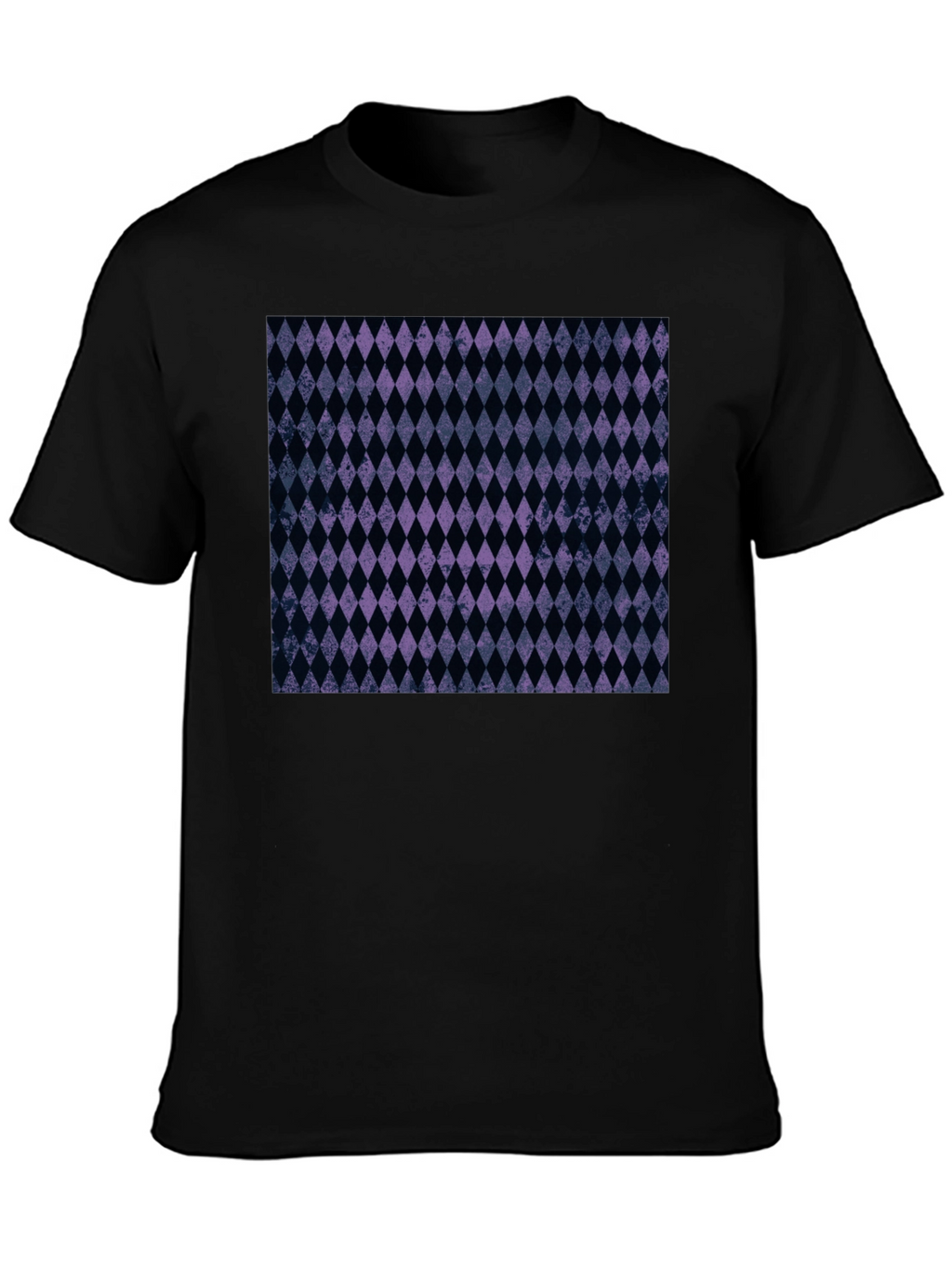 Diamond Pattern Black T-Shirt