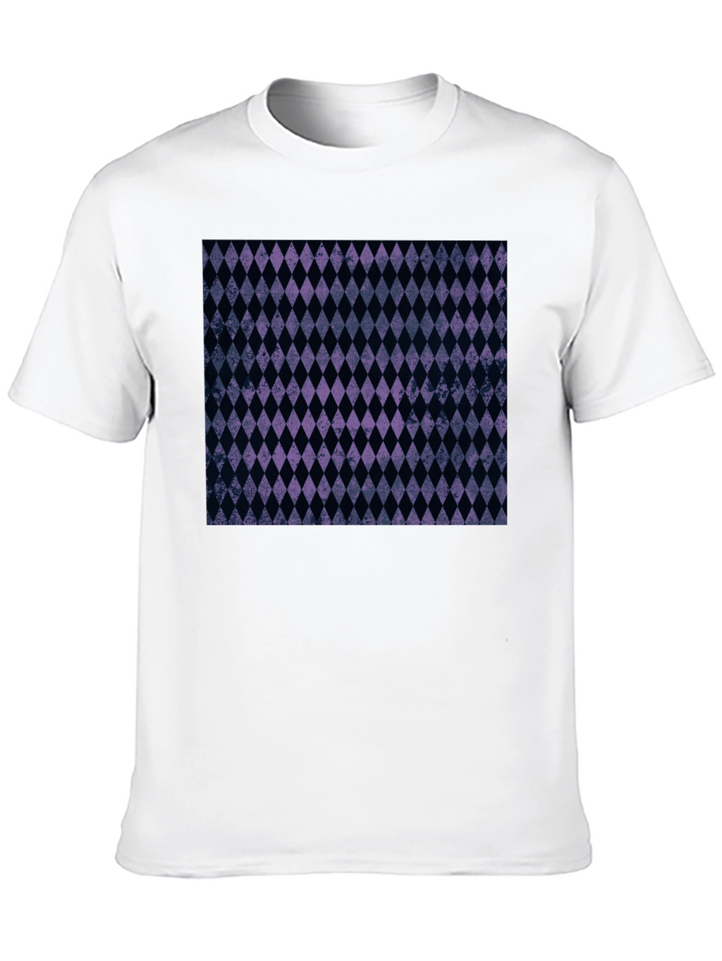 Diamond Pattern Black T-Shirt