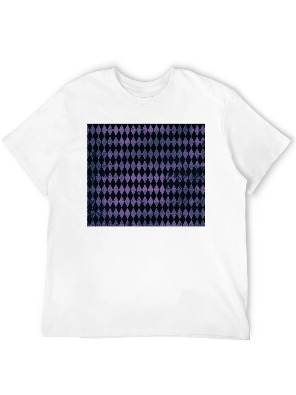 Diamond Pattern Black T-Shirt