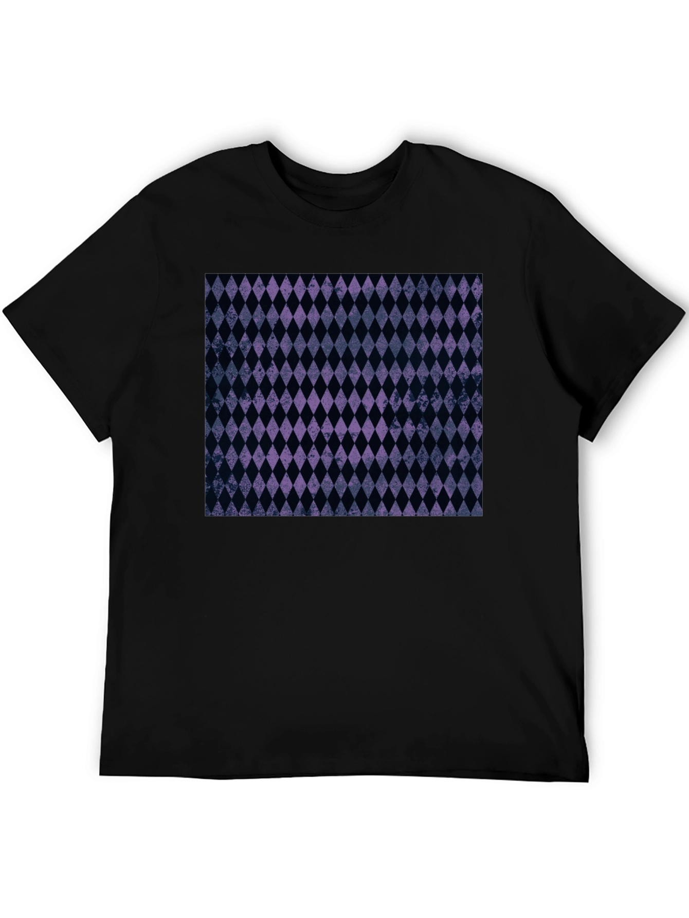 Diamond Pattern Black T-Shirt