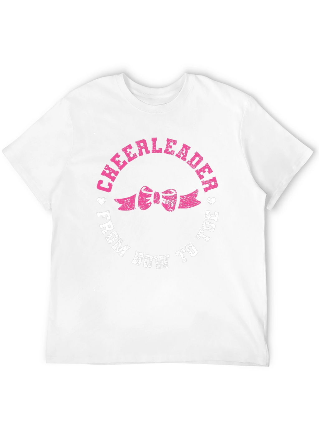 Cheerleader From Bow to Toe Black T-Shirt