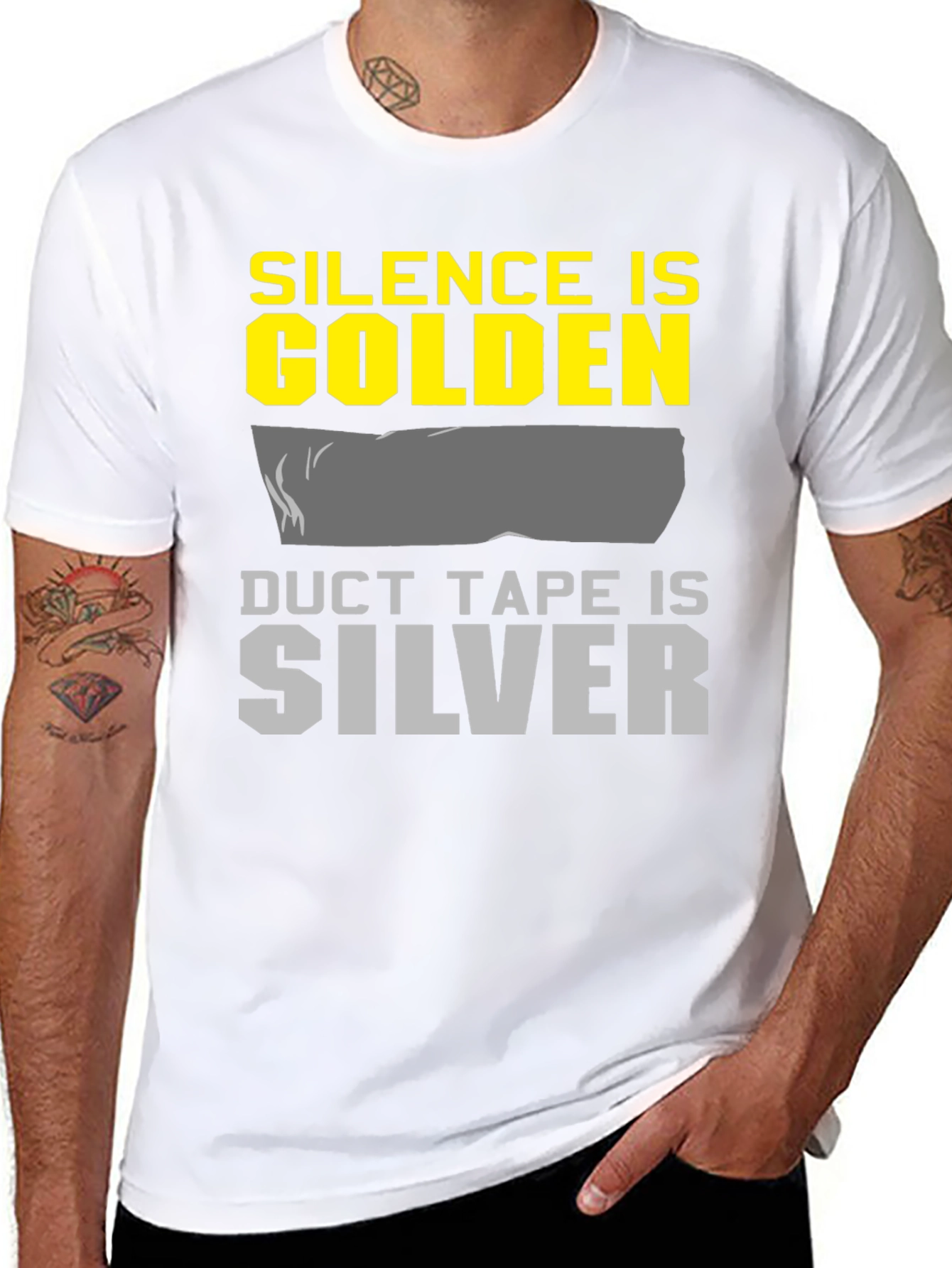 Silence is Golden Duct Tape is Silver Graphic Tee