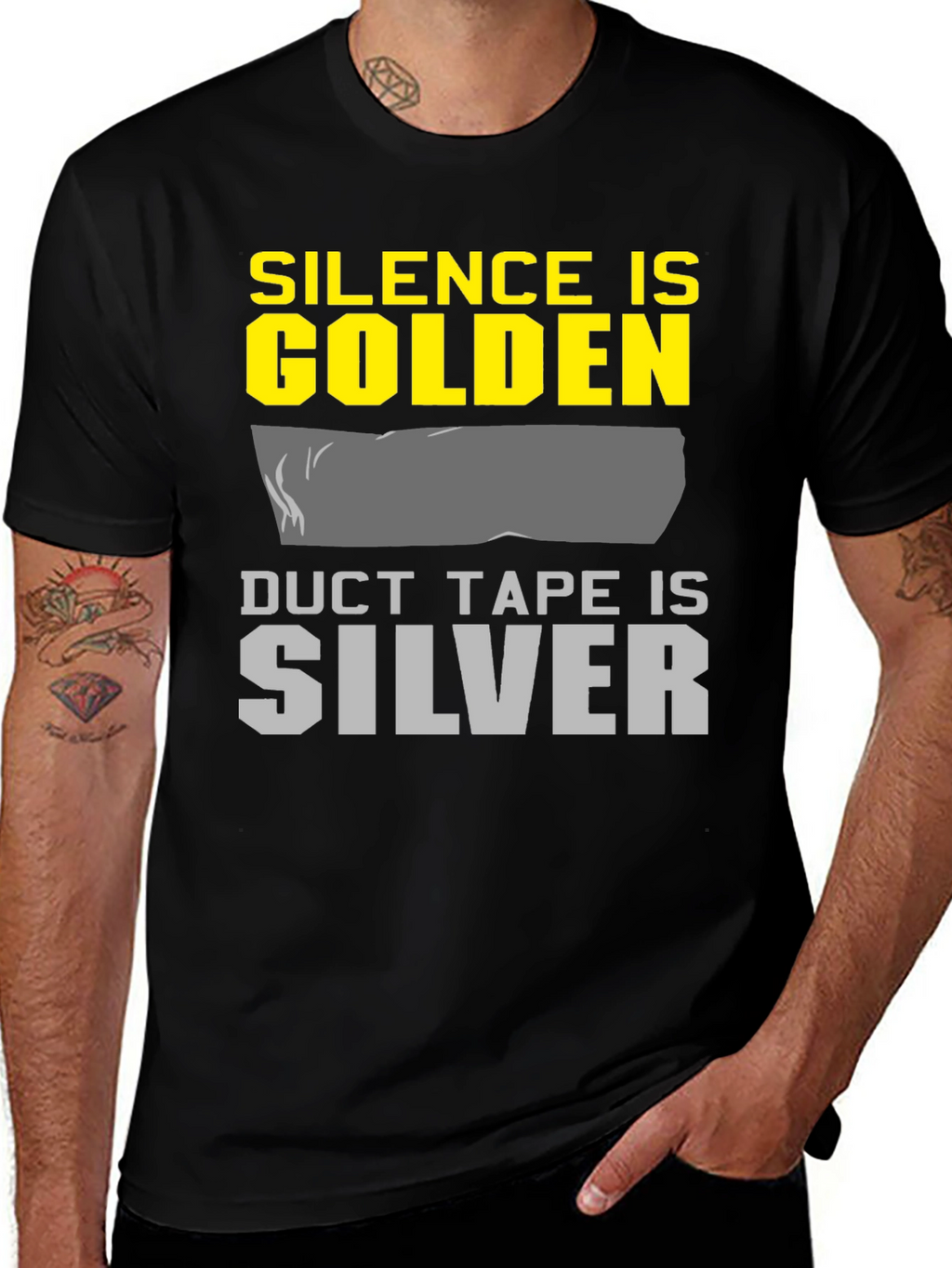 Silence is Golden Duct Tape is Silver Graphic Tee