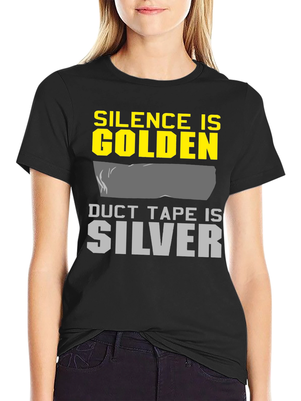 Silence is Golden Duct Tape is Silver Graphic Tee