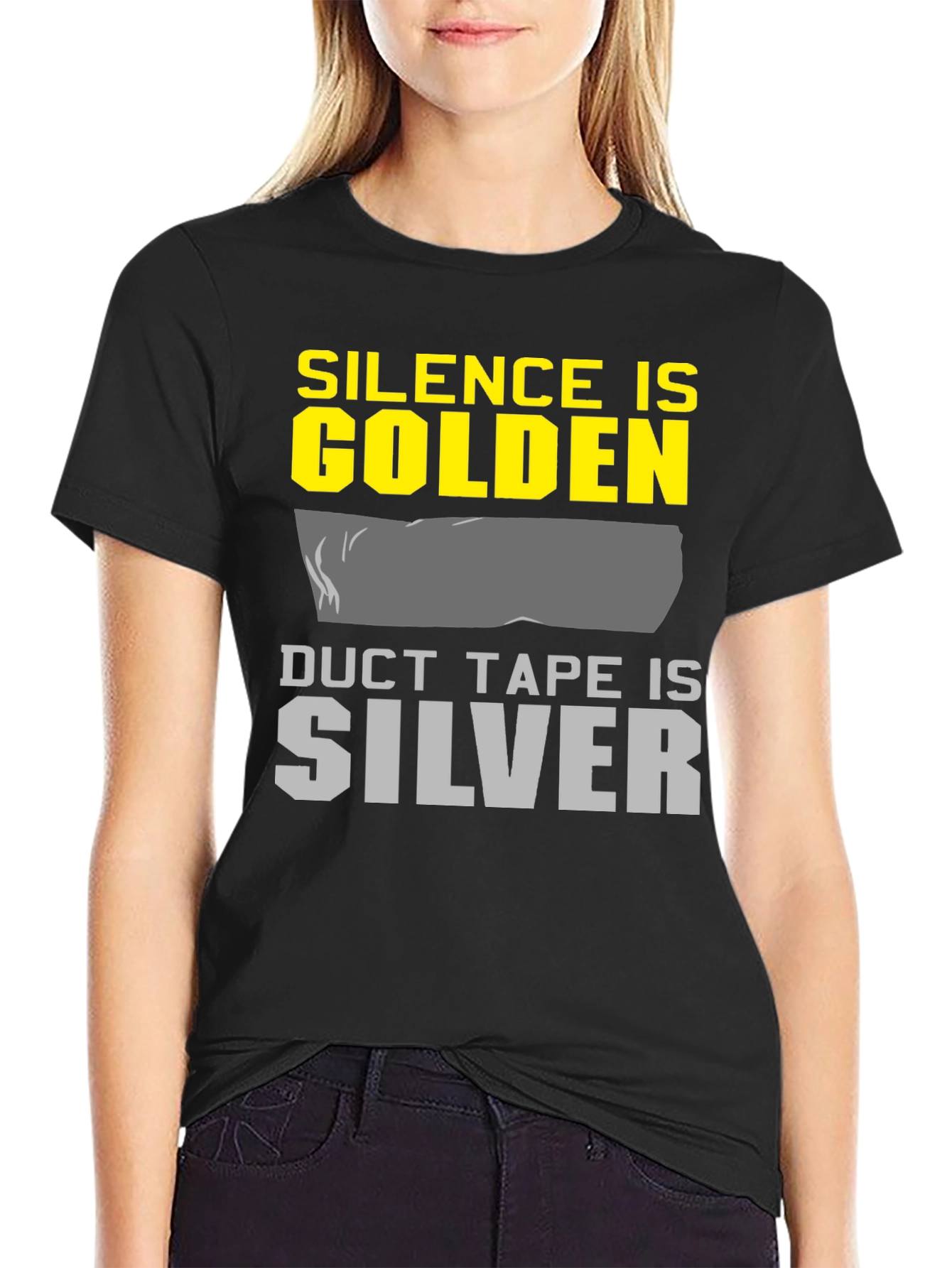 Silence is Golden Duct Tape is Silver Graphic Tee
