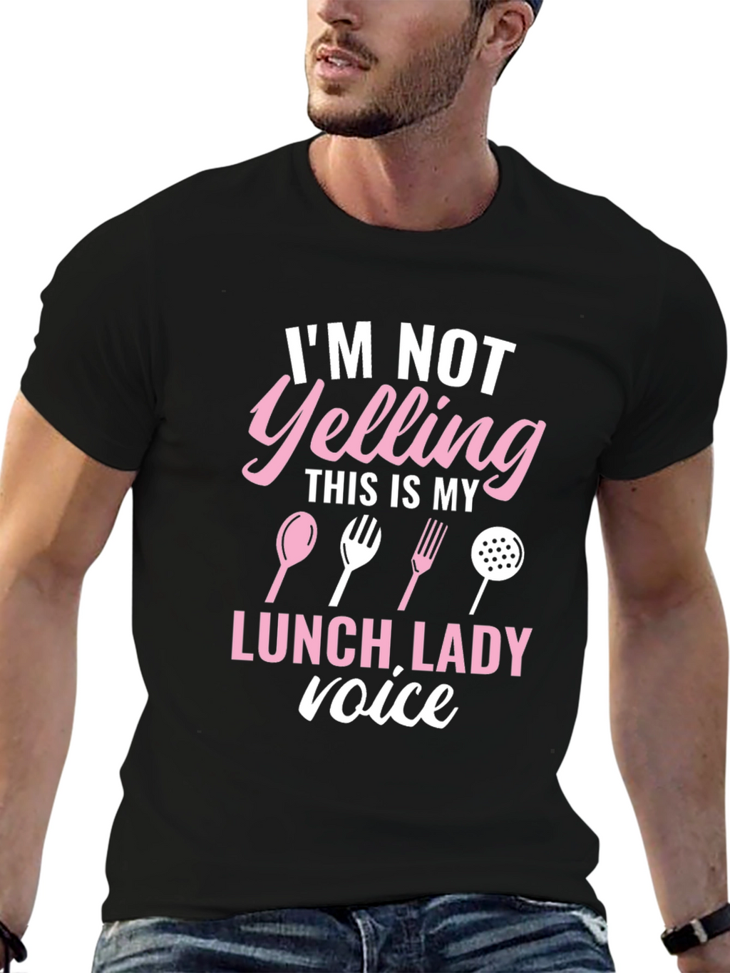 Lunch Lady Voice T-Shirt Funny Cook Apparel