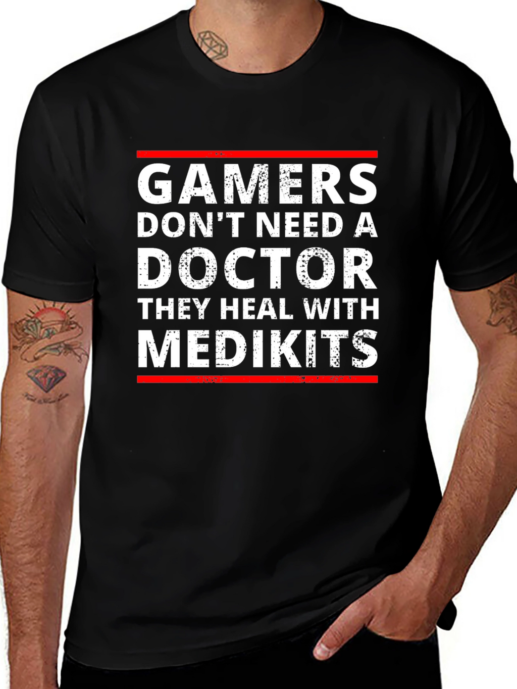 Gamers Heal with Medkits T-Shirt - Funny Gaming Tee