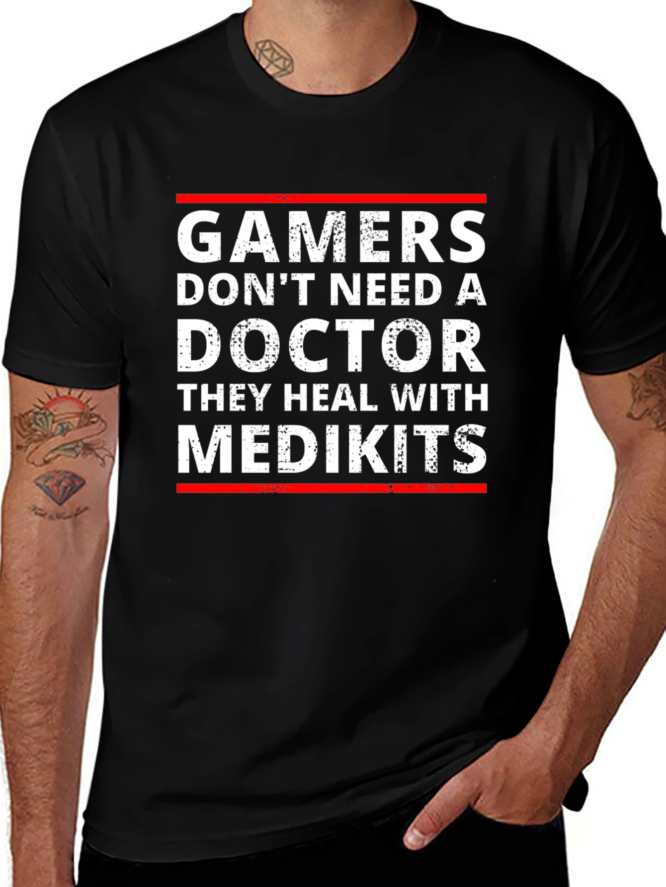 Gamers Heal with Medkits T-Shirt - Funny Gaming Tee