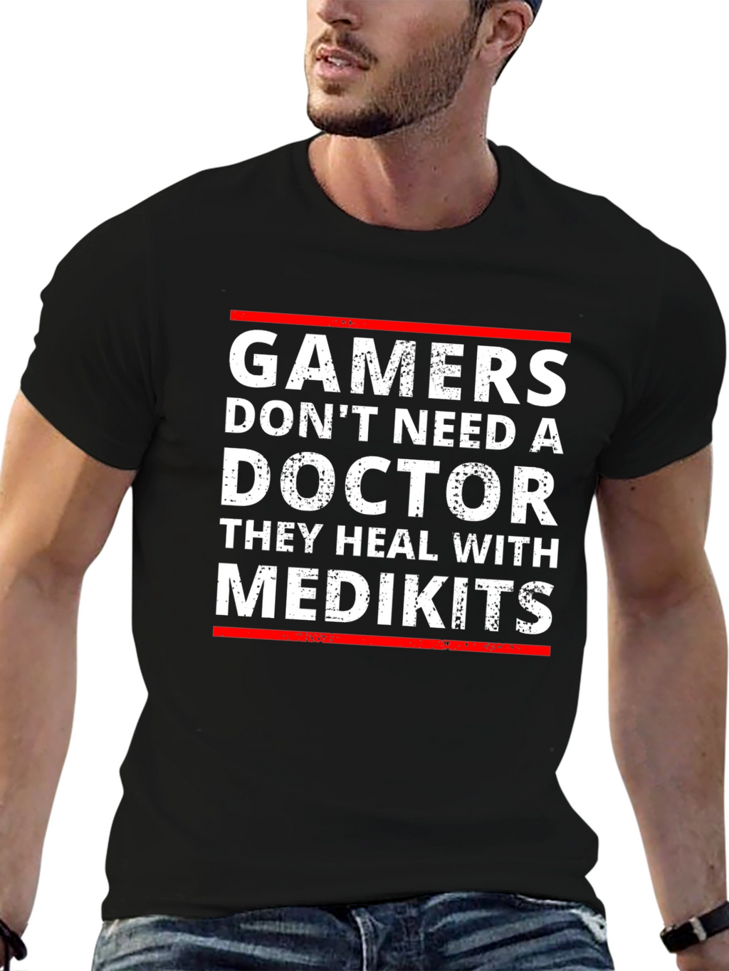 Gamers Heal with Medkits T-Shirt - Funny Gaming Tee