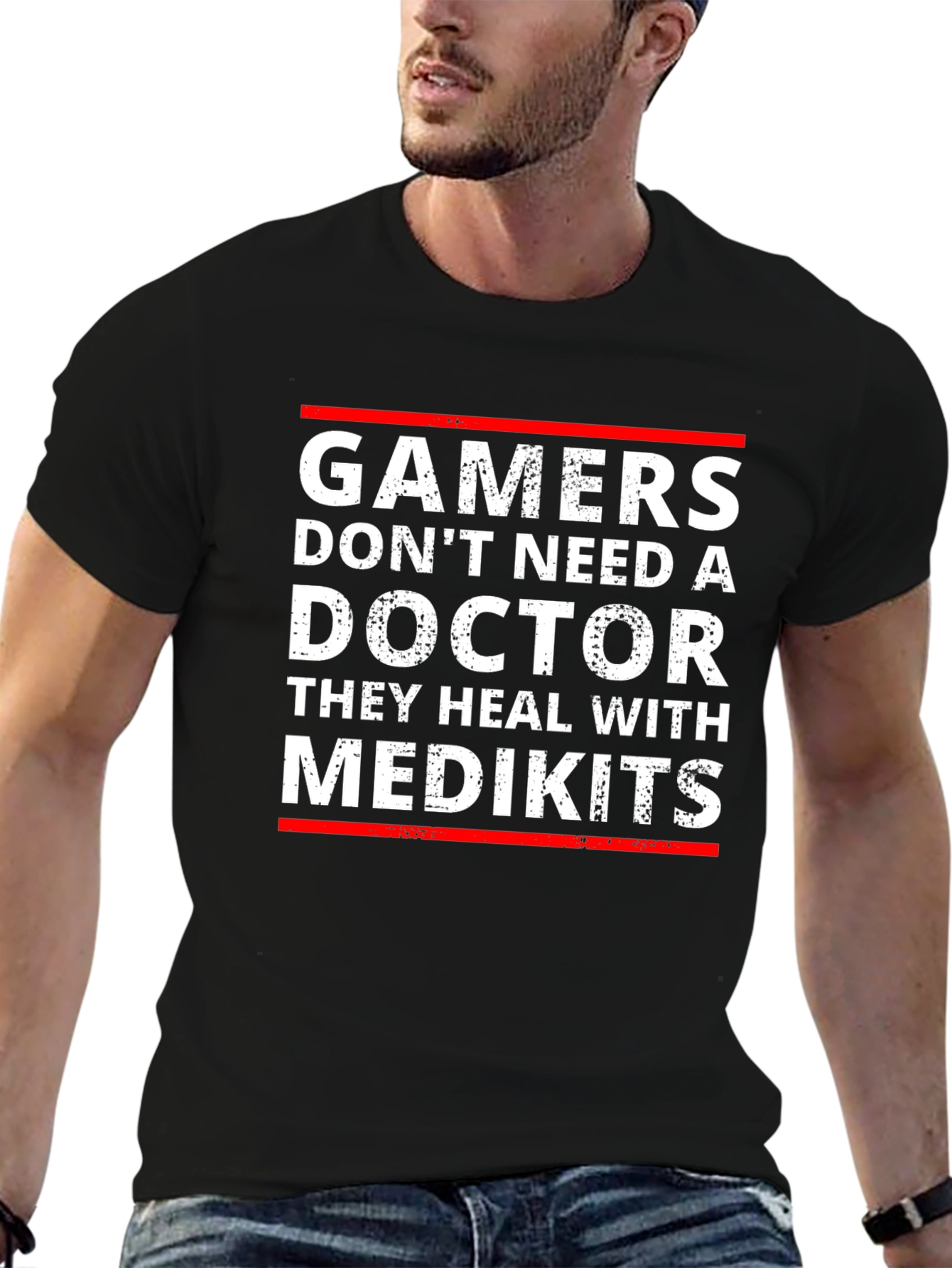 Gamers Heal with Medkits T-Shirt - Funny Gaming Tee