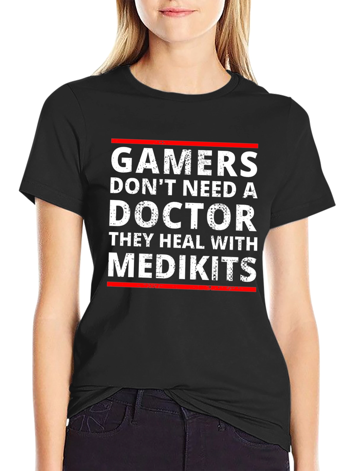 Gamers Heal with Medkits T-Shirt - Funny Gaming Tee