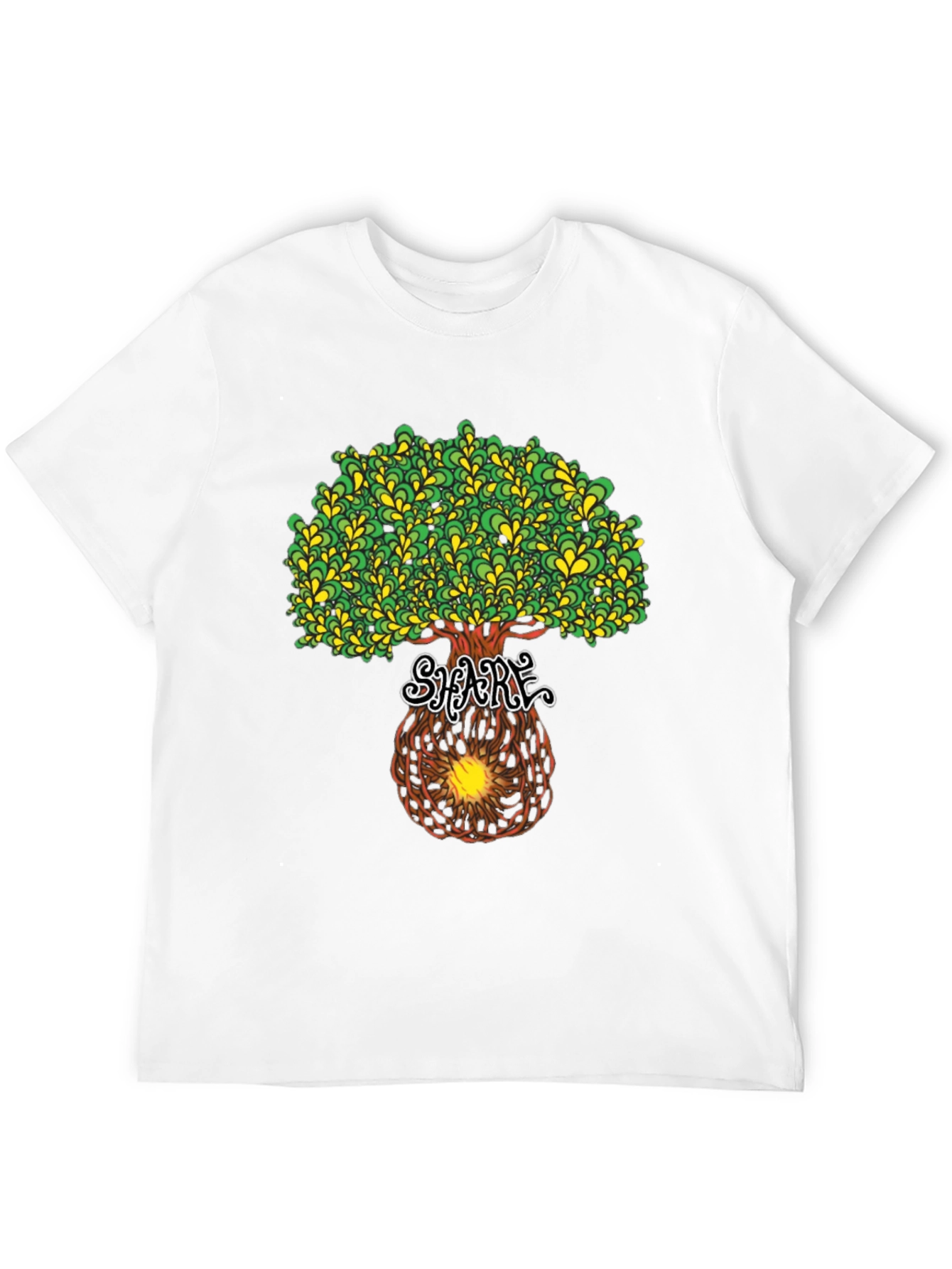 Psychedelic Tree Graphic Tee - Black