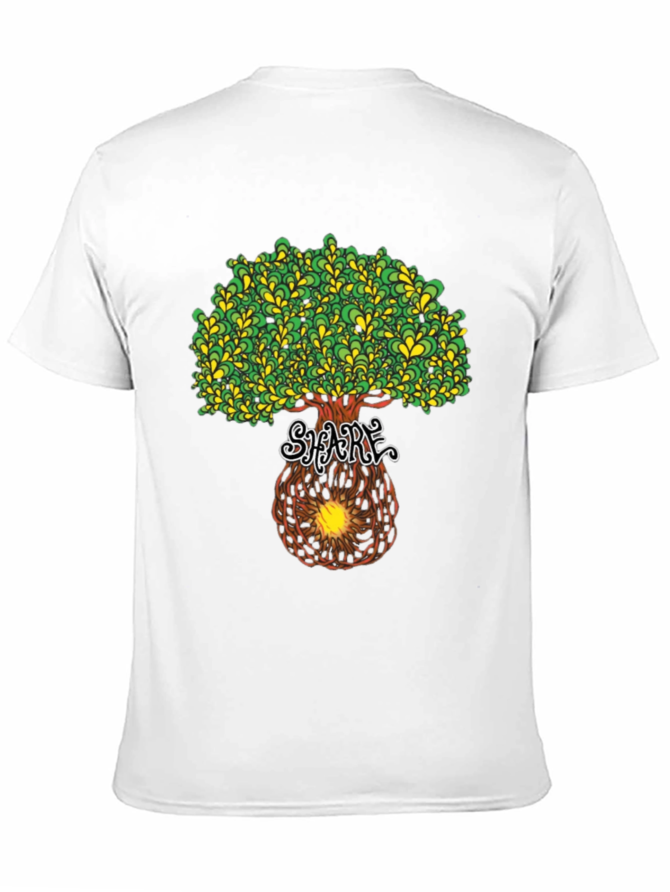 Psychedelic Tree Graphic Tee - Black