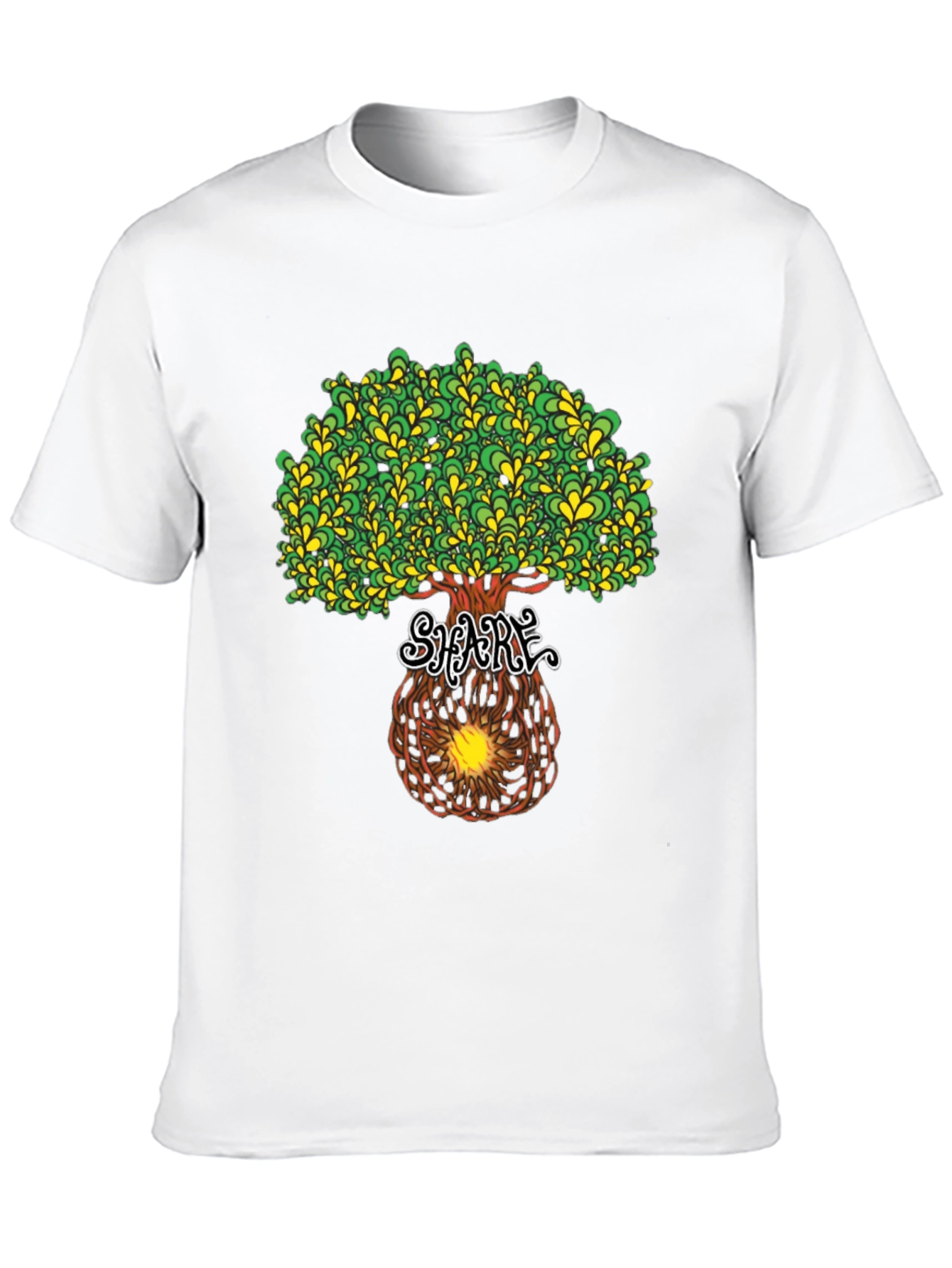 Psychedelic Tree Graphic Tee - Black