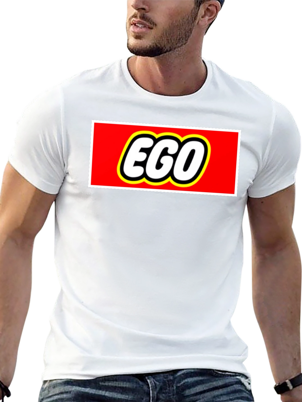 EGO Funny Logo Graphic T-Shirt