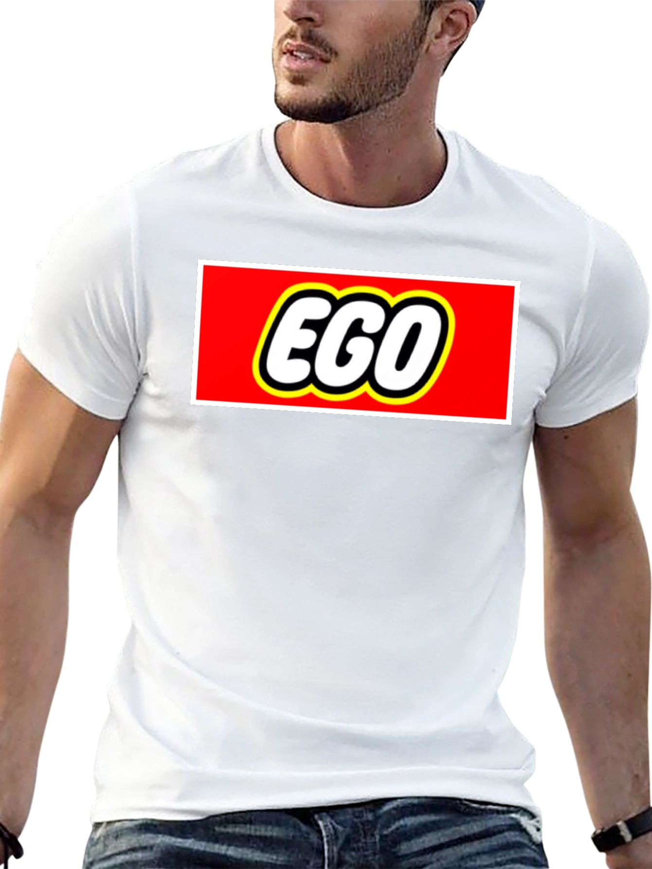 EGO Funny Logo Graphic T-Shirt