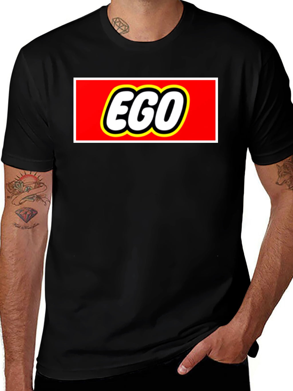 EGO Funny Logo Graphic T-Shirt