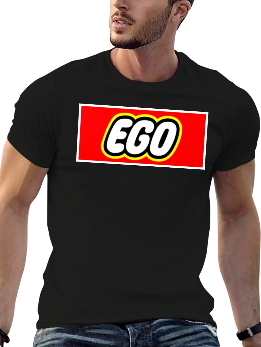 EGO Funny Logo Graphic T-Shirt