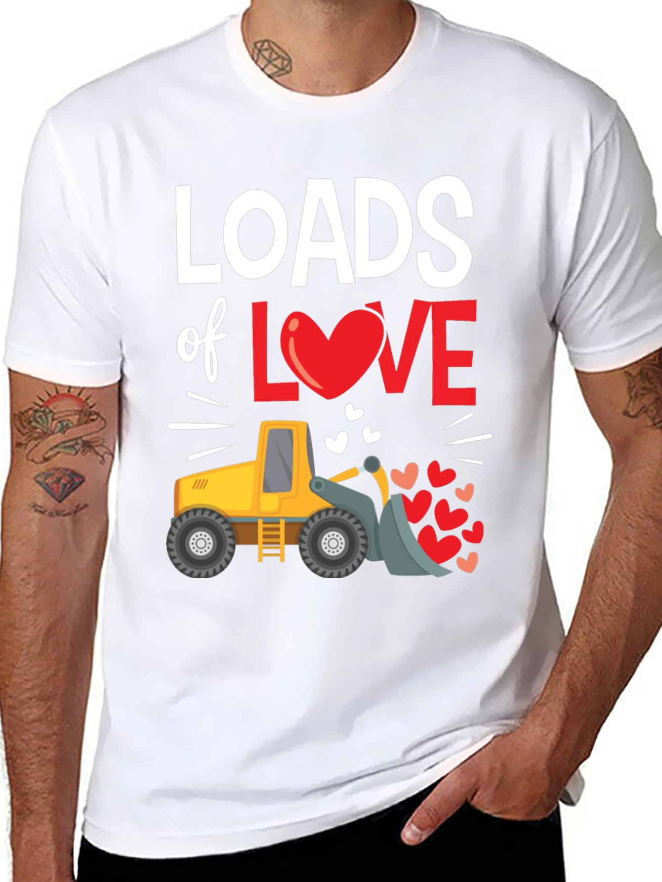 Loads of Love Tractor Valentines Day T-Shirt