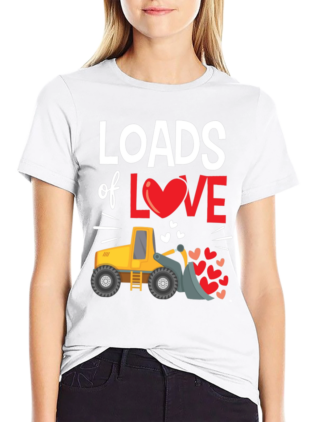 Loads of Love Tractor Valentines Day T-Shirt