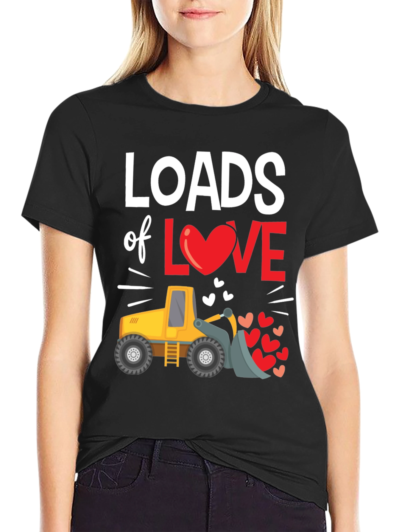 Loads of Love Tractor Valentines Day T-Shirt