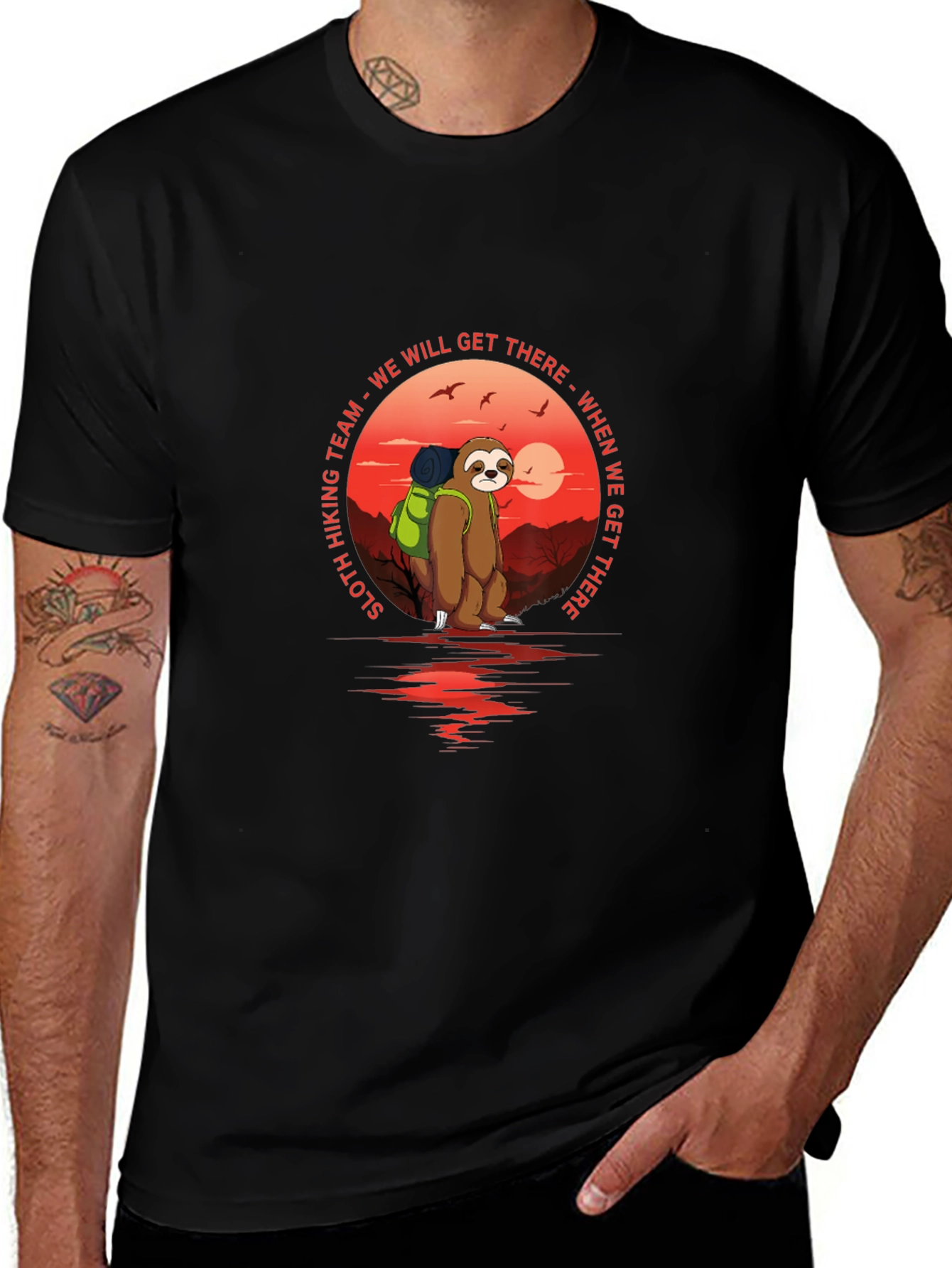 Sloth Hiking Team T-Shirt - We Will Get There