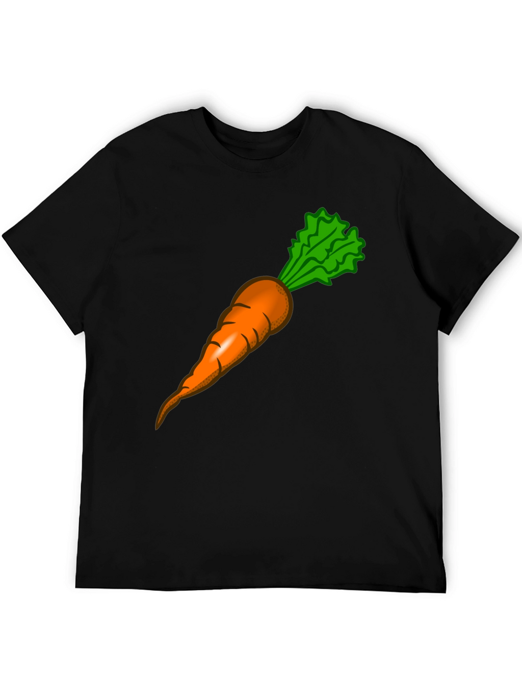 Funny Carrot Graphic Tee - Black Cotton T-Shirt