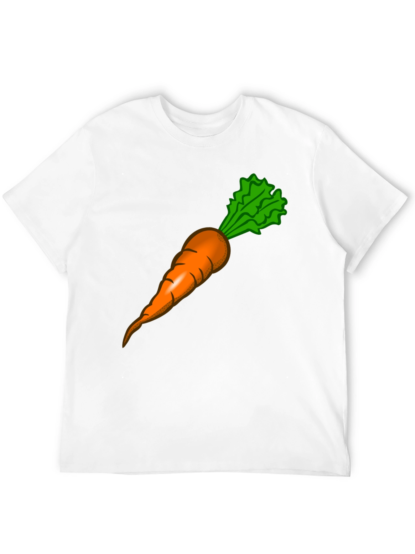 Funny Carrot Graphic Tee - Black Cotton T-Shirt