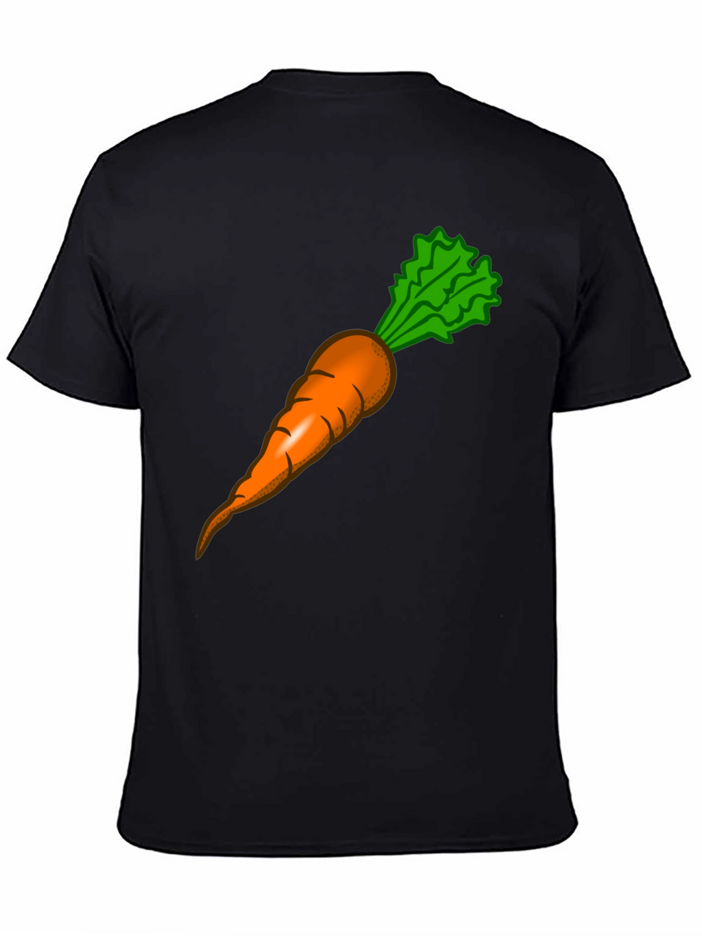 Funny Carrot Graphic Tee - Black Cotton T-Shirt