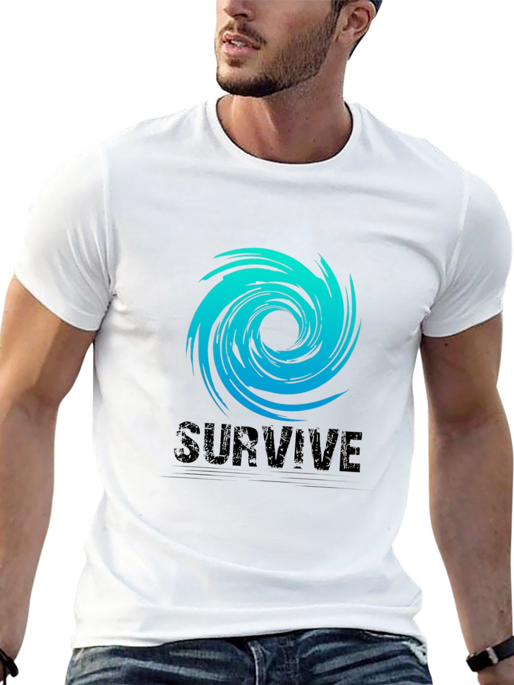 Survive Graphic Tee - Black Cotton Blend