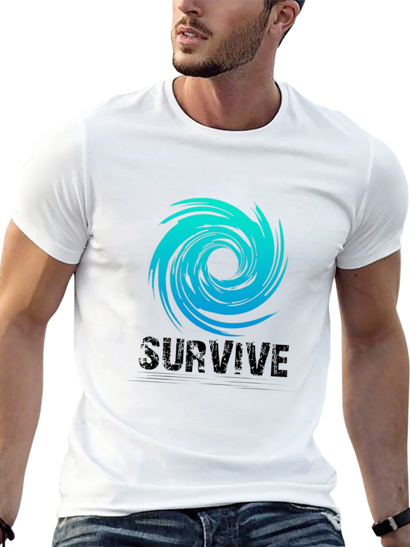 Survive Graphic Tee - Black Cotton Blend