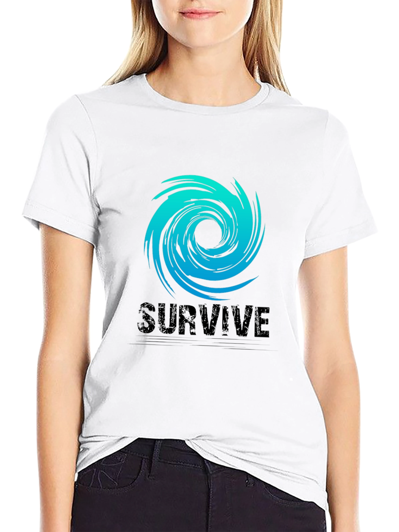 Survive Graphic Tee - Black Cotton Blend